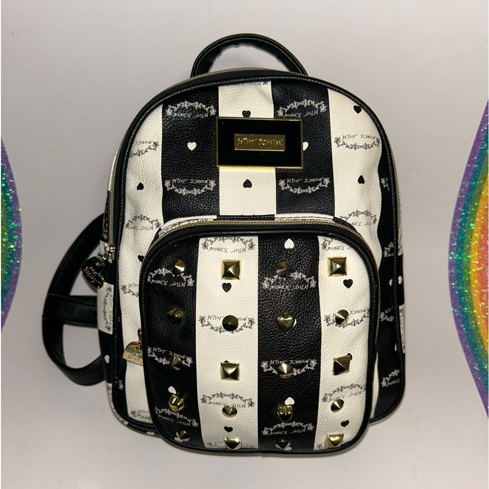 Betsey Johnson studded backpack EUC